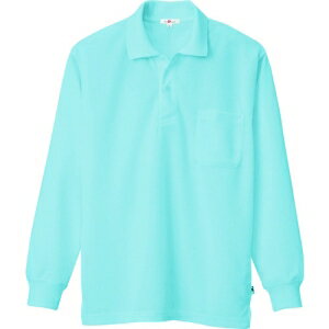 アイトス 長袖ポロシャツ 吸汗速乾(クールコンフォート) 男女兼用 3L サックス AZ105780073L