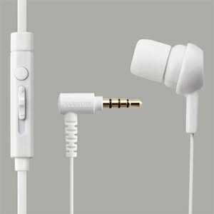 ELECOM マイク付モノラルヘッドホン 片耳スマートフォン用 密閉型 耳栓コード長1.2m ホワイト EHP-MC3520WH