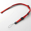 ELECOM ネックストラップ スマートフォン用 スタンダード長さ調節37~50cm レッド P-STN01RD