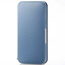 ELECOM ソフトレザーケース 手帳型 ≪NEUTZ≫ マグネットフラップ ワイヤレス充電対応 カードポケット付 ブルー PM-A20BPLFY2BU