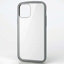 ELECOM ハイブリッドケース ≪TOUGH SLIM LITE≫ 耐衝撃ワイヤレス充電対応 グレー PM-A20BTSLFCGY
