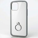 ELECOM ハイブリッドケース ≪TOUGH SLIM LITE≫ 耐衝撃落下防止リング付 グレー PM-A20BTSLFCRGY