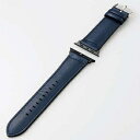 ELECOM ハイブリッドレザーバンド Apple Watch(44・42mm)用 バンドサイズ145~200mm ネイビー AW-44BDLHVNV