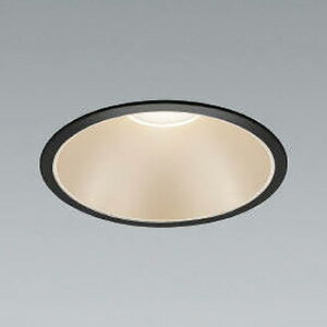 コイズミ照明 LEDベースダウンライト M形 2000lmクラス FHT42W相当 埋込穴φ150mm 配光角55° 非調光 電球色 シルバーコーン・黒色枠 AD52960
