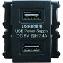 スガツネ工業 DM2-U2P2-GR埋込充電用USBコンセント 10個入り DM2-U2P2-GR_set