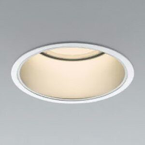 コイズミ照明 LEDベースダウンライト 防雨型 深型 軒下タイプ 4500・5500lmクラス HID100W相当 埋込穴φ150mm 配光角30° 温白色 シルバーコーン・白色枠 電源別売 XU051503WM(3)