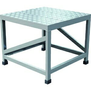 TRUSCO アルミ製溶接一体構造型作業台 縞板タイプ 一段(完成品) W600×D600×H500 WTDBC-6650