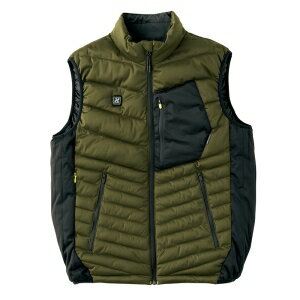 アイトス 衿付ヒーターベスト 男女兼用 カーキ M AZ-8312-025-M