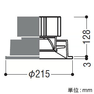 コイズミ照明 LEDベースダウンライト 浅型 4500・5500lmクラス 埋込穴φ200mm 配光角35° 白色 電源別売 XD159503WN