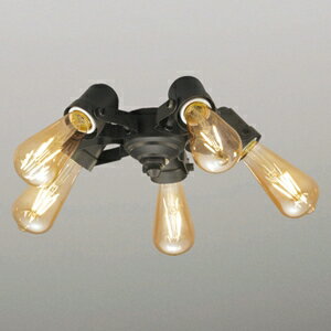 Interior Fans - オーデリック LEDシーリングファン専用灯具 WF830～833専用 白熱灯器具30W×5灯相当 LED電球フィラメント形 口金E26 電球色 WF835LC
