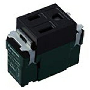 パナソニック フルカラー埋込扉付接地コンセント 15A・125V 送り端子付 ブラック WN1151
