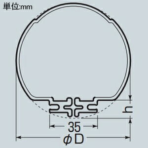未来工業 エアコン配管用ダクト ≪スッキリフロート≫ 半割れタイプ 64型 全長2m タッピンねじ付 GU-64DG