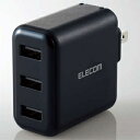 ELECOM AC[d óE}[d^Cv vőo3.6A USB-A~3|[g ubN MPA-ACU12BK