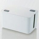 ELECOM 燃えにくいケーブルボックス 4個口電源タップ用 ホワイト EKC-BOX002WH|詳細画像