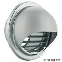 バクマ工業 丸型フード付換気口 低圧損 アミ付 10メッシュ ステンレス製 シルバーメタリック B-100MVL2-A10(2)