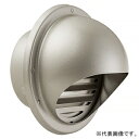 バクマ工業 丸型フード付換気口 開口部:大 アミ付 取付穴付 ステンレス製 シャンパンシルバー B-150MVL-A-P-CS(2)
