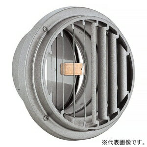 バクマ工業 丸・平型縦ガラリ換気口 コンパクトタイプ 上偏芯 防火ダンパー付 ルーバー脱着式 取付穴付 ND-100TGVH