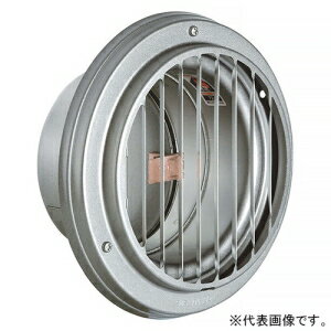 バクマ工業 丸・平型縦ガラリ換気口 左吹き 防火ダンパー付 ルーバー脱着式 低圧損 アミ付 ND-125TGL-A3