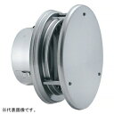 バクマ工業 丸型防風板付縦ガラリ換気口 ルーバー脱着式 低圧損 防火ダンパー付 アミ付 10メッシュ WD-125T-A10(2)