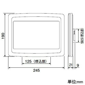 アイホン アダプター ≪Vi-nurse≫ 4局用 壁取付型 JIS3個用/4個用スイッチボックス用 NLX-4ADC