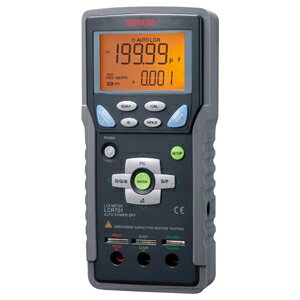 【仕様】●メーカー:三和電気計器●型番:LCR701●商品名:LCRメータ ハンディタイプ オートLCR機能搭載●付属品:●ハンディタイプ●オートLCR機能搭載●液晶表示器(バックライト付):・メイン表示:20000カウント Ls/Lp/Cs/Cp/Rs/Rp/DCR・サブ表示:2000カウント D/Q/θ/ESR/RP●オーバー表示:レンジオーバーに対し数字部にOLを表示●電池消耗検出:4レベル●測定パラメータ:Ls/Lp/Cs/Cp/Rs/Rp/DCR(D/Q/θ/ESR/RP測定を含む)●測定モード:シリーズ・パラレル●レンジ切替え:オート●測定端子:・4端子ソケット+ガードライン・クリップリードのプラグに対応●オートLCR測定レンジ:・L:20.000μH〜20.000kH・C:200.00pF〜20.00mF・R:20.000Ω〜200.0MΩ●DCR測定レンジ:R 200.00Ω〜200.0MΩ●測定周波数:100Hz・120Hz・1kHz・10kHz・100kHz●測定スピード:・LCRモード(回/秒):1.2・DCRモード(回/秒):0.5●デバイス値選別機能閾値:±0.25%・±0.5%・±1%・±2%・±5%・±10%・±20%・-20%〜+80%●測定信号レベル:0.63Vrms(公称)・0.9Vdc(公称)●使用環境条件:高度2000m以下・環境汚染度Ⅱ●仕様保証温度・湿度:18〜28℃<80%RH●温度係数:0.15×(規定確度)/℃・0℃〜18℃・28℃〜50℃●動作温度・湿度:0〜50℃・80%RH以下(結露のないこと)●保存温度・湿度:-20〜60℃・80%RH以下(結露のないこと)●電源:6LF22(アルカリ9V形乾電池)・6F22(マンガン9V形乾電池)または外部ACアダプタ(別売 AD-30-3)●オートパワーオフ:最後に行った操作から5分後●消費電力(mW):約100●電池寿命:・アルカリ9 V乾電池 6LF22:40時間・マンガン9 V乾電池 6F22:18時間※オートLCRモード・1kHzにて●寸法(mm):・本体:約L175×W80×H40・ホルスタ装着時:L184×W87×H45●質量(g):本体 約320・ホルスタ装着時 約400●EMC指令:IEC61326-1●RoHS指令:EN50581●付属品:・クリップリード(CL-700a)・ホルスタ(H-701)・デバイス差込測定端子用ショートプレート・取扱説明書≪測定範囲および確度≫●確度保証温湿度範囲:23±5℃・80%RH以下(結露のないこと)〔インダクタンス(Ls/Lp)〕●レンジ(V):20.000μH・200.00μH・2000.0μH・20.000mH・200.00mH・2000.0mH・20.000H・200.00H・2000.0H・20.000kH●確度:・20.000μH:±(1.0%rdg+10dgt) 100kHz測定時・200.00μH:±(0.8%rdg+10dgt) 10kHz測定時・2000.0μH:±(0.5%rdg+5dgt) 10kHz測定時・20.000mH:±(0.3%rdg+3dgt) 1kHz測定時・200.00mH:±(0.5%rdg+5dgt) 100/120Hz測定時・2000.0mH:±(0.3%rdg+3dgt) 100/120Hz測定時・20.000H:±(0.3%rdg+3dgt) 100/120Hz測定時・200.00H:±(0.5%rdg+5dgt) 100/120Hz測定時・2000.0H:±(0.8%rdg+10dgt) 100/120Hz測定時・20.000kH:±(5%rdg+20dgt) 100/120Hz測定時※CL-700a使用時2000mH以上の確度は±(1.0rdg+100dgt)〔コンデンサ容量(Cs/Cp)〕●レンジ(V):200.00pF・2000.0pF・20.000nF・200.00nF・2000.0nF・20.000μF・200.00μF・2000.0μF・20.000mF●確度:・200.00pF:±(0.8%rdg+10dgt) 10kHz測定時・2000.0pF:±(0.5%rdg+5dgt) 1kHz測定時・20.000nF:±(0.3%rdg+3dgt) 1kHz測定時・200.00nF:±(0.3%rdg+3dgt) 100/120Hz測定時・2000.0nF:±(0.3%rdg+3dgt) 100/120Hz測定時・20.000μF:±(0.3%rdg+3dgt) 100/120Hz測定時・200.00μF:±(0.3%rdg+3dgt) 100/120Hz測定時・2000.0μF:±(1.5%rdg+10dgt) 1kHz測定時・20.000mF:±(1.5%rdg+10dgt) 100/120Hz測定時〔交流抵抗(Rs/Rp)〕●レンジ(V):20.000Ω・200.00Ω・2.0000kΩ・20.000kΩ・200.00kΩ・2.0000MΩ・20.000MΩ・200.0MΩ●確度:・20.000Ω:±(0.7%rdg+8dgt) 1kHz測定時・200.00Ω:±(0.3%rdg+3dgt) 100/120Hz測定時・2.0000kΩ:±(0.3%rdg+3dgt) 100/120Hz測定時・20.000kΩ:±(0.3%rdg+3dgt) 100/120Hz測定時・200.00kΩ:±(0.3%rdg+3dgt) 100/120Hz測定時・2.0000MΩ:±(0.5%rdg+5dgt) 100/120Hz測定時・20.000MΩ:±(2.0%rdg+10dgt) 100/120Hz測定時・200.0MΩ:±(5.0%rdg+80dgt) 100/120Hz測定時〔直流抵抗(DCR)〕●レンジ(V):200.00Ω・2.0000kΩ・20.000kΩ・200.00kΩ・2.0000MΩ・20.000MΩ・200.0MΩ●確度:・200.00Ω:±(0.3%rdg+3dgt)・2.0000kΩ:±(0.3%rdg+3dgt)・20.000kΩ:±(0.3%rdg+3dgt)・200.00kΩ:±(0.5%rdg+5dgt)・2.0000MΩ:±(0.5%rdg+5dgt)・20.000MΩ:±(2.0%rdg+8dgt)・200.0MΩ:±(5.0%rdg+80dgt)●開放電圧(V):DC0.9