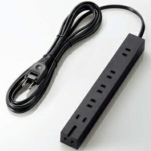 Other - ELECOM 電源タップ 雷サージ付 2ピン 6個口 180°スイングプラグ ほこり防止シャッター付 T-KM01-2630BK