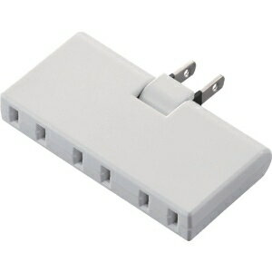 ELECOM トリプルタップ アンダータイプ 薄型タイプ 2ピン 3個口 180°スイングプラグ T-TR05-2300WH