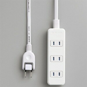 ELECOM 電源タップ 雷ガード付 2ピン 4個口 180°スイングプラグ ほこり防止シャッター付 T-KST02-22450WH