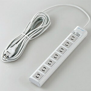 Other - ELECOM 抜け止めタップ 雷サージ付 一括スイッチ付 2ピン 7個口 180°スイングプラグ T-Y3A-2750WH