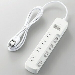 ELECOM �ʥ��ͥ��å� ��硦���̥����å��� 2�ԥ� 4�ĸ� 180�륹���󥰥ץ饰 ������Ĺ2m T-E7A-2420WH