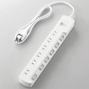 ELECOM 省エネタップ 個別スイッチ付 2ピン 6個口 180°スイングプラグ ほこり防止シャッター付 T-E6A-2..