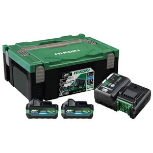 HiKOKI 2ポート急速充電器 スターターキット1 スライド式 10.8V/14.4V/18V/マルチボルト対応 マルチボ..