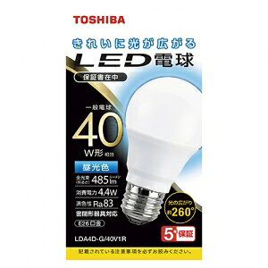 General Light Bulbs - 東芝 LED電球 A形 一般電球形 40W相当 全方向 昼光色 E26 LDA4D-G/40V1R