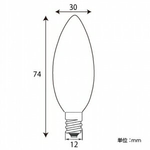 アサヒ 【お買い得品 50個セット】 ローソク球 C30 110V10W 全光束:50lm 口金:E12 ホワイト C30E12110V-10W(S)_50set 2