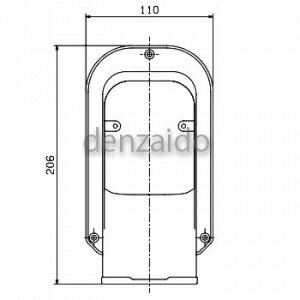 バクマ工業 ウォールコーナー後付用 換気式エアコン用 壁面取り出し用 7型 ブラック 《スマートダクト ADシリーズ》 AWAK-7-BK 2