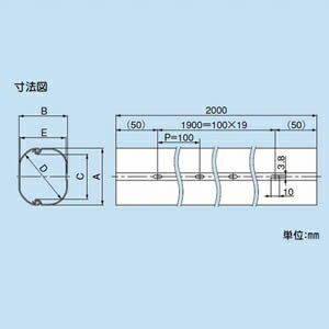 因幡電工スリムダクトLD配管化粧カバー直管70タイプホワイトLD-70-W