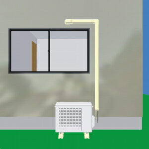 関東器材 【ケース販売特価 10本セット】 配管化粧カバー 直管2m 90タイプ ホワイト KD-90-W_set