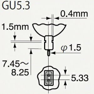 ウシオ ハロゲンランプ JRφ50 12V 75W形 狭角 GU5.3口金 JR12V50WLN/K-H