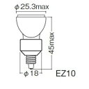 アイ ダイクロクールハロゲン コンパクトサイズ φ25 12V 35W 狭角 EZ10口金 JR12V35WUV/SK2EZ_set 岩崎電気