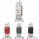 明工社 ML20A 125V 接地コンセント 接地リード線付 20A 125V 緑 ML1219M-1(3)