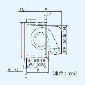 パナソニック 浴室用換気扇 排気 シロッコファン 風圧式シャッター 埋込寸法:250mm角 FY-20UK1