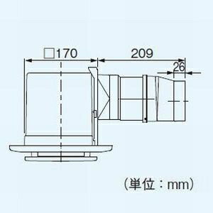 パナソニック 天井埋込形換気扇 給気専用 電気式シャッター付 樹脂製本体 ルーバーセットタイプ パネルタイプ:ライトブラウン 埋込寸法:177mm角 適用パイプ径:φ100mm FY-17CAS6-T パナソニック 天井埋込形換気扇 給気専用 電気式シャッター付 樹脂製本体 ルーバーセットタイプ パネルタイプ:ライトブラウン 埋込寸法:177mm角 適用パイプ径:φ100mm FY-17CAS6-T