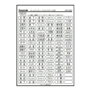パナソニック ネームスイッチシール 露出形・セレクタスイッチ用 WRT8360