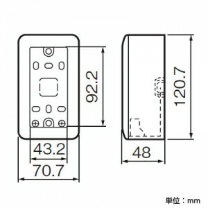 パナソニック 露出増設ボックス スイッチ用 1連用 ラウンド ホワイト WVC7101W