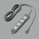 パナソニック OAタップ 接地コンセント 4コ口 マグネット付 コード長3m 15A 125V ブラック WCH2334B