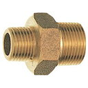 SANEI 砲金異径六角ニップル 呼び25(R1)×20(R3/4) 青銅製 T700-1-25X20