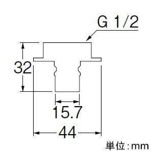 三栄水栓製作所 洗濯機用ニップル カップリング水栓用 ネジサイズ:G1/2 PT332T-13