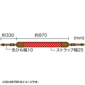 サンワサプライ 小型デジタル一眼用ストラップ 水玉 全長1530mm ブルー DG-SST5BL 2