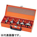 ユニカ 超硬ホールソー ツールボックスセット 《メタコア》 回転専用 ストレートシャンク 電気工事用 5本セット シャンク径10mm/13mm TB-07