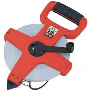 タジマ 一般測定・土木・建築、海岸・河川・泥地測量用巻尺 《エンジニヤ スーパーワイド》 ナイロンコートテープ 長さ50m 空転防止機構付 吊り下げ式紙函包装 ...